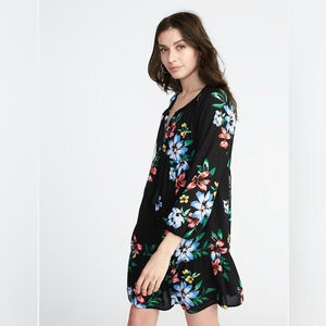 Old Navy floral Boho Tassel-Tie Swing Dress for Women size XL